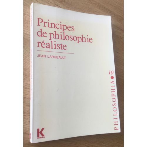 Principes De Philosophie Réaliste
