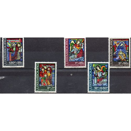 Luxembourg Timbres Vitraux 1972