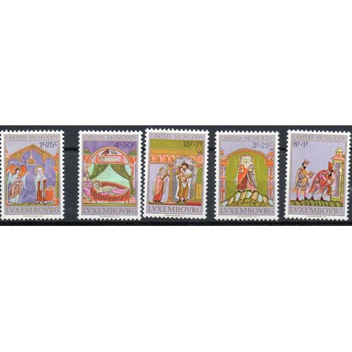 Luxembourg Timbres Enluminures , Caritas 1974