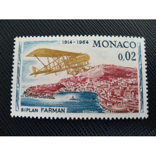 Timbre Monaco Yt 638 Avion "Farman" Au Dessus De Monte Carlo 1964 ( 070306 )