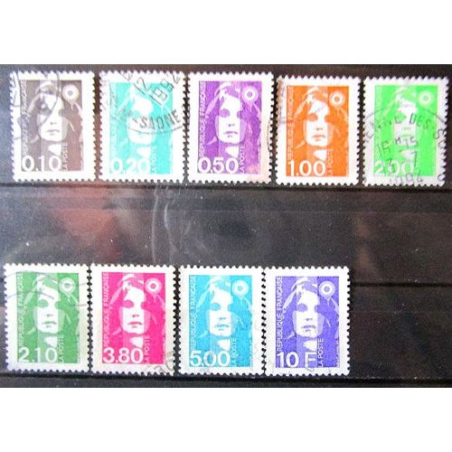 1990. F2617;F2618;F2619;F2620;F2621;F2622;F2624;F2625;F2626: Marianne Du Bicentenaire.