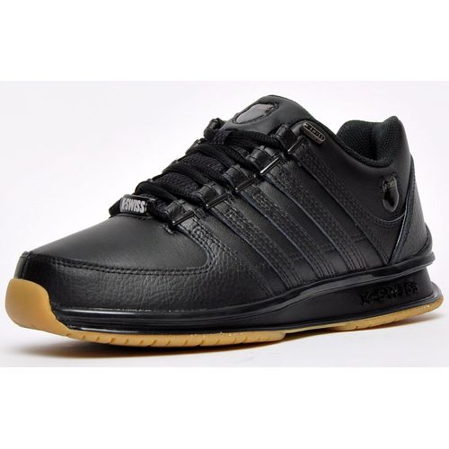 K-Swiss Homme Rinzler Baskets Decontractees De Ville Chaussures Tennis En Cuir Noir 47