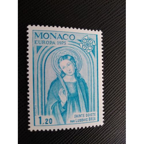 Timbre Monaco Yt 1004 Sainte Dévote; Peinture D'autel De Ludovic Bréa (1450-1523) 1975 ( 070306 )