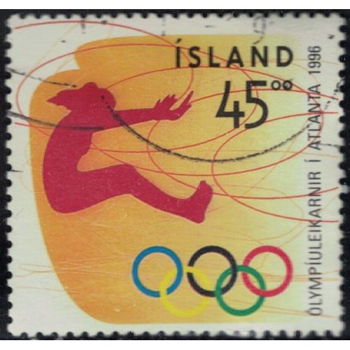 Islande 1996 Oblitéré Used Jeux Olympiques Atlanta Saut En Longueur Y&t Is 801 Su