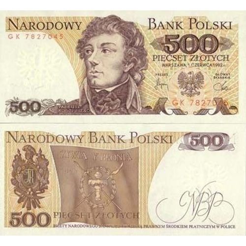 Billets De Banque Pologne Pk N° 145 - 500 Zlotych