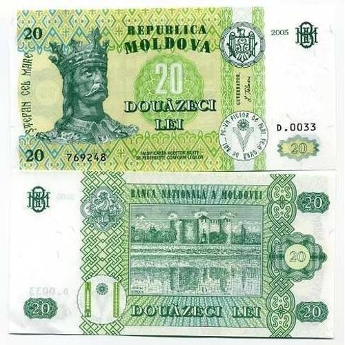 Billets De Banque Moldavie Pk N° 13 - 20 Lei