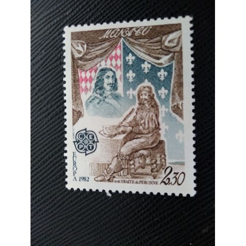 Timbre Monaco Yt 1323 Signature Du Traité De Péronne (1641) 1982 ( 070306 )