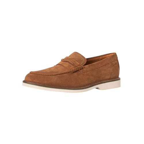 Clarks Mocassins Enfiler En Daim Atticus Marron