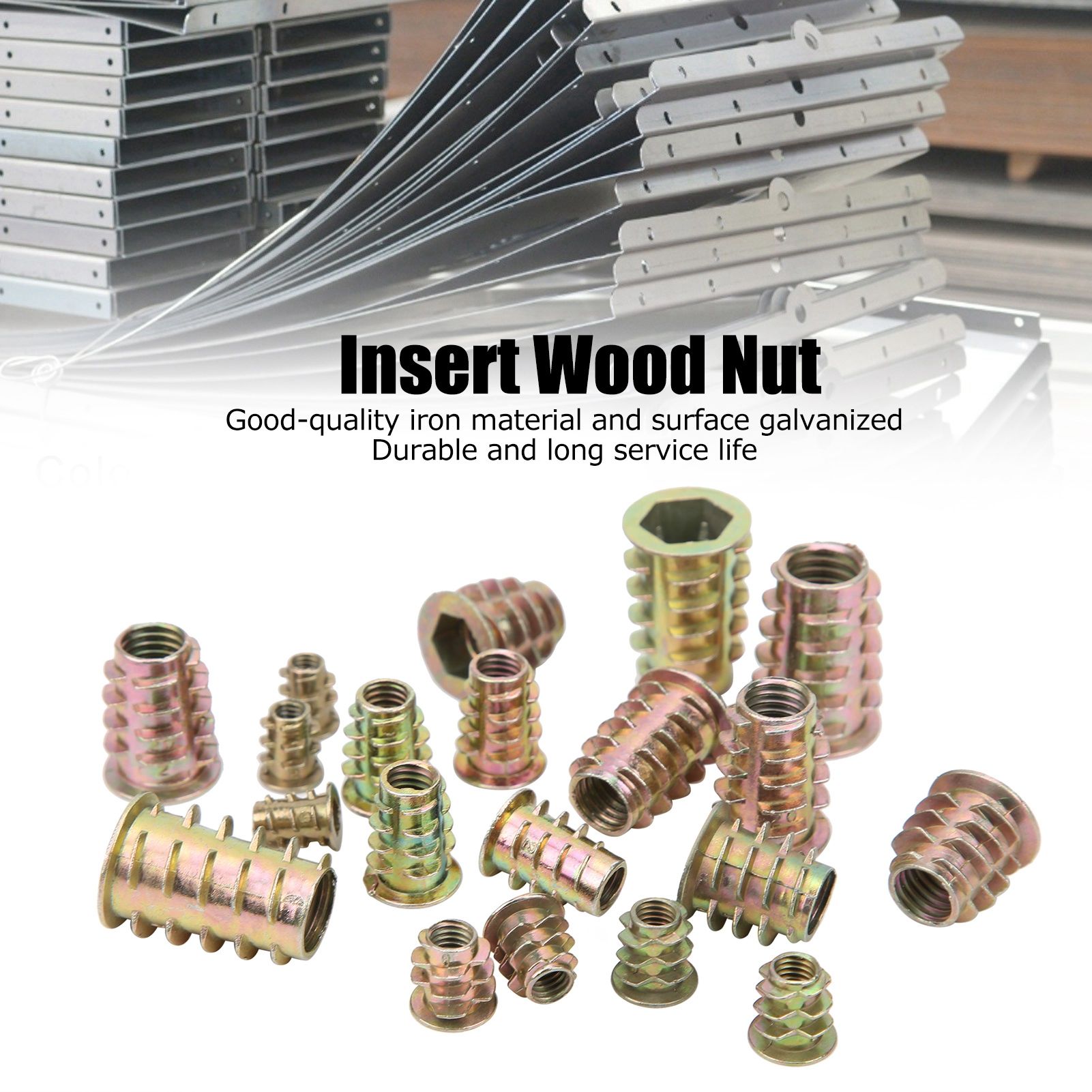 Écrou à bois à insert hexagonal, 100 pièces, installation durable et  pratique, assemblage de meubles-219g-WIS