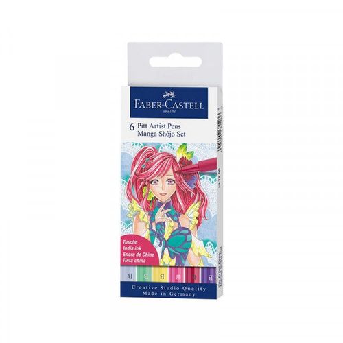 Feutre Pitt Artist Pens - Boite De 6 - Manga Shôjo - Faber-Castell