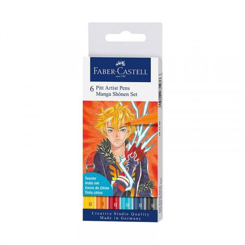 Feutre Pitt Artist Pens - Boite De 6 - Manga Shônen - Faber-Castell