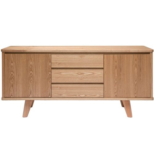 Buffet Scandinave Frêne Avec Portes Et Tiroirs L160 Cm Fifties