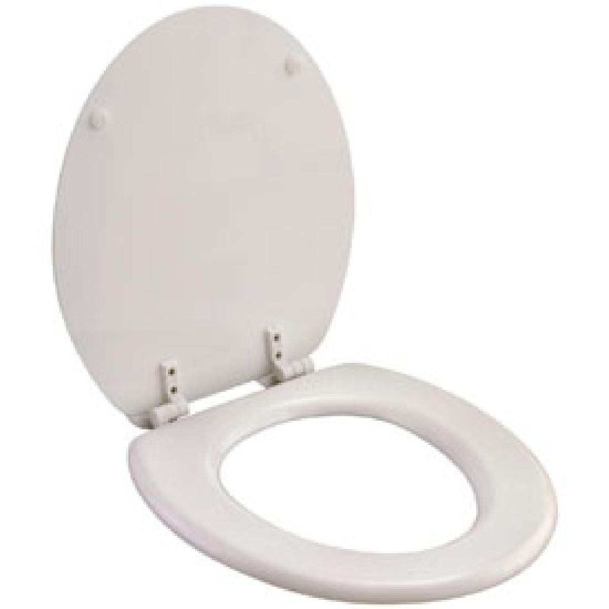 Abattant + lunette WC universel plastique blanc