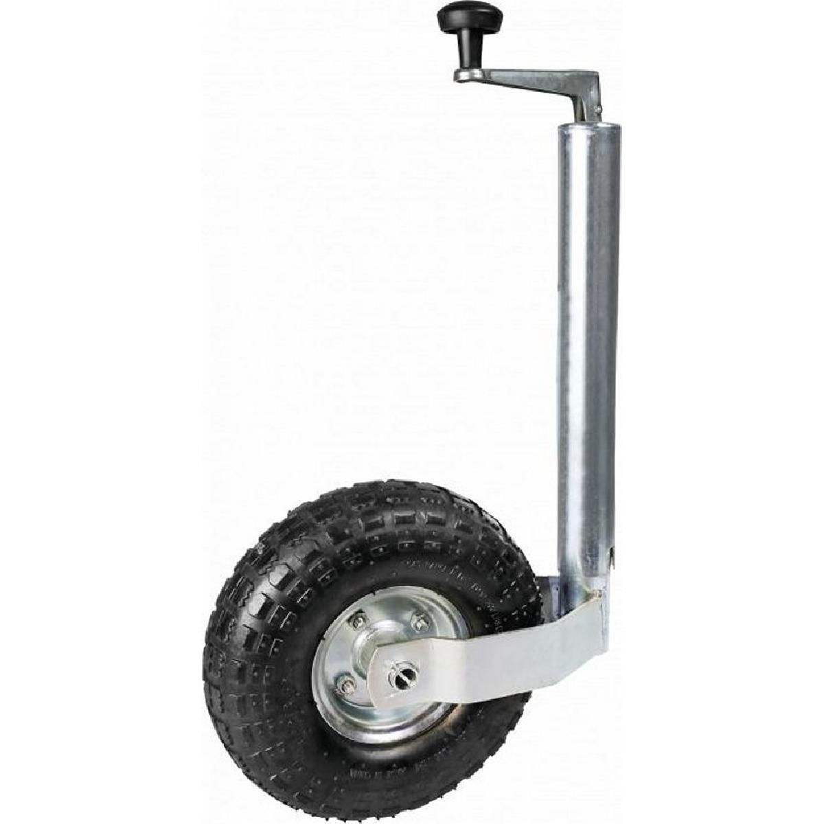 Roue Jockey Acier Galvanise Gonflable Sans Collier 48mm