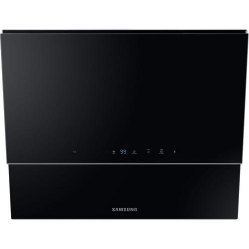 Samsung NK24N9804VB - Hotte - hotte décorative - largeur : 59.8 cm - profondeur : 38.6 cm - evacuation & recyclage - verre noir