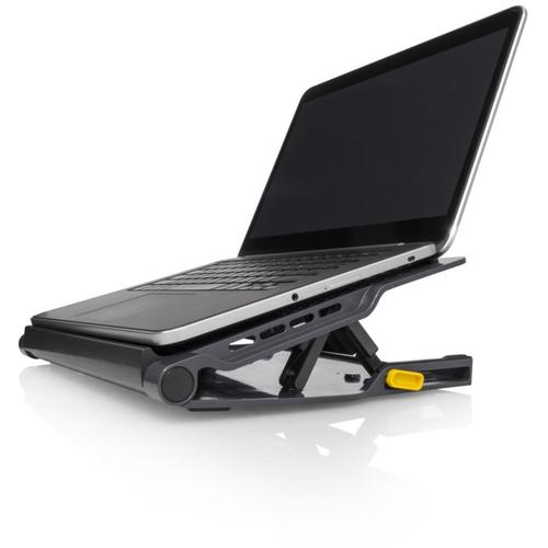 Targus Chill Mat - Support pour ordinateur portable - avec concentrateur USB 2.0 à 4 ports - gris, noir