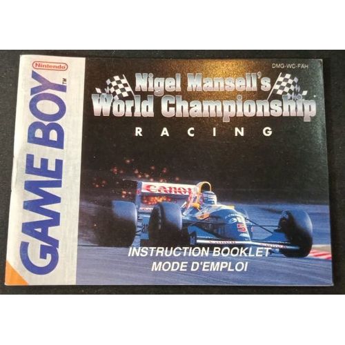 Nigel Mansell's World Championship Racing - Notice Officielle - Gameboy