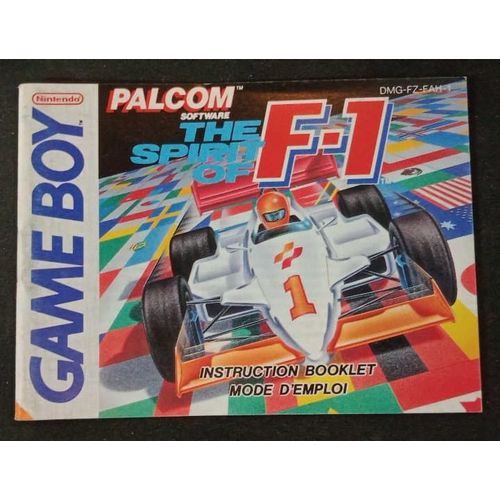 The Spirit Of F-1 - Notice Officielle - Gameboy