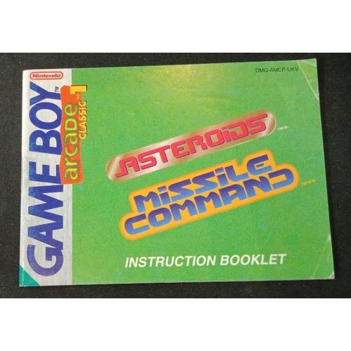 Asteroïdes Missile Command - Notice Officielle - Gameboy