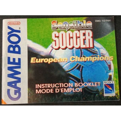 Sensible Soccer - Notice Officielle - Gameboy