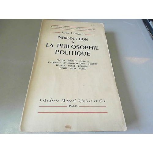 Introduction A La Philosophie Politique