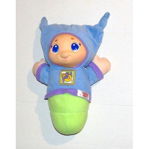 Peluche Luxi Lumineuse Musical Model Bleu Vert Lune Etoile Playskool - Poupée Doudou Luciole Veilleuse 2005