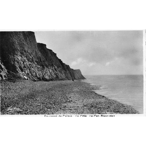 Carte Postale Annee 1955 - Environs De Calais - 62 - Pas De Calais - La Cöte - Le Cap Blanc Nez - Cachet Du Site - Veritable Photo