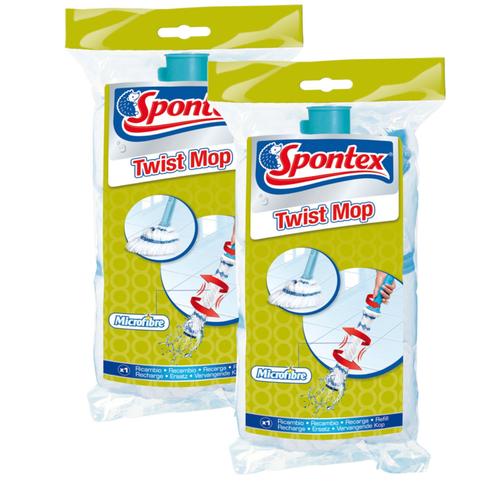 SPONTEX Lot de 2 Recharges pour Balai Twist Mop