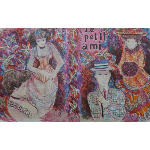 Lithographie Originale D'emilio Grau-Sala - Le Petit Ami