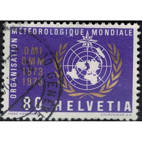 Suisse 1973 Oblitéré Used Omm Organisation Météorologique Mondiale Y&t Ch S439 Su