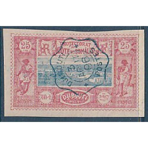 Timbre Collection Cote Francaise Des Somalis N° Yvert Et Tellier 12 Oblitéré