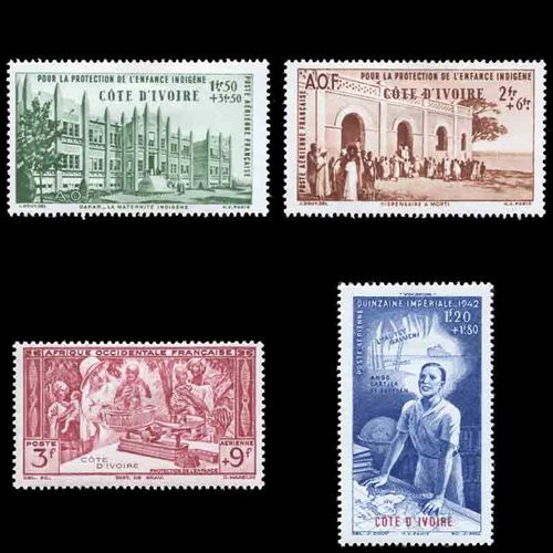 Timbre Collection Côte D'ivoire N° Yvert Et Tellier Pa 6/9 Neuf Sans Charnière