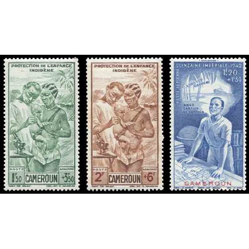 Timbre Collection Cameroun N° Yvert Et Tellier Pa 19/21 Neuf Sans Charnière