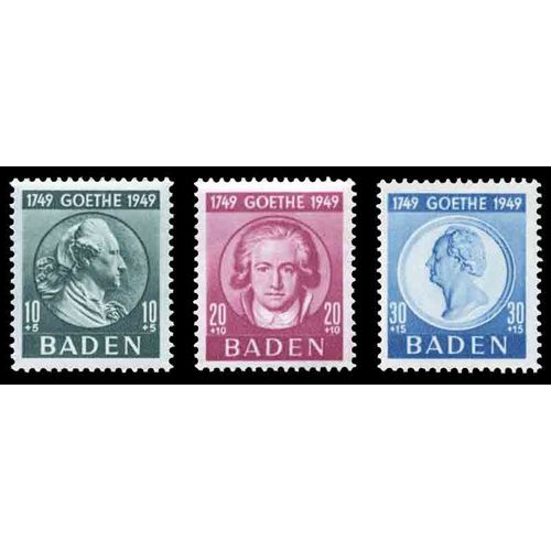 Timbre Collection Bade N° Yvert Et Tellier 48/50 Neuf Sans Charnière