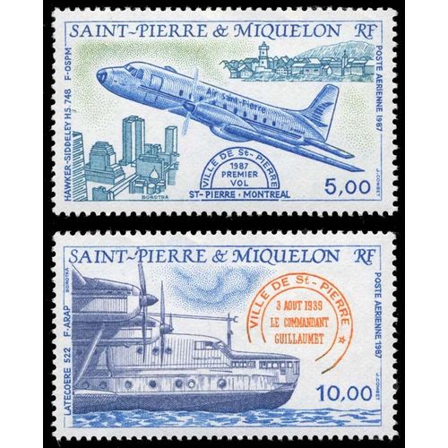 Timbre Collection St Pierre & Miquelon N° Yvert Et Tellier Pa 64/65 Neuf Sans Charnière