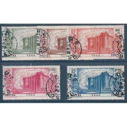 Timbre Collection Togo N° Yvert Et Tellier 177/181 Oblitéré