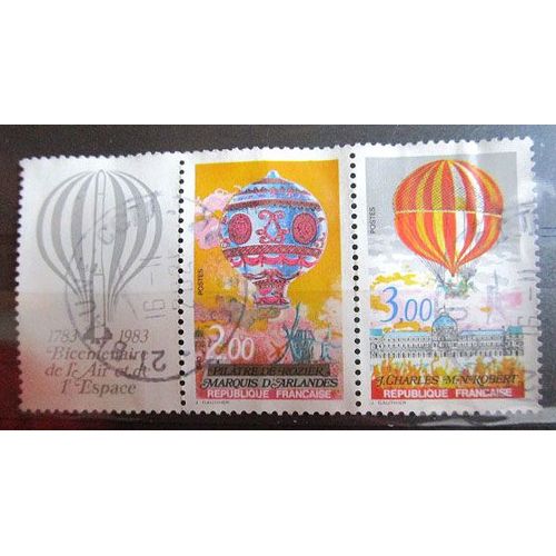 1983. P2262a: Paire Bicentenaire De L'air Et De L'espace. 