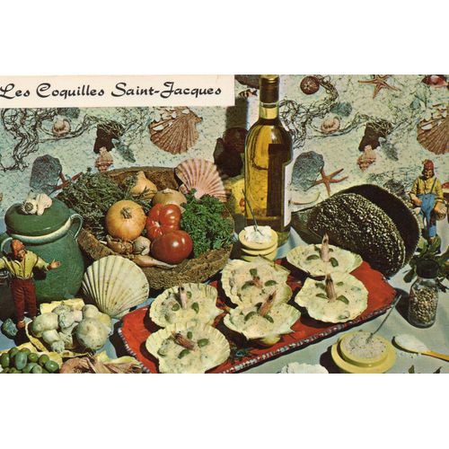 Carte Postale Xx Eme Siecle Recette 74 Cliche Appolot - Grasse - Theme Recettes - Cuisine - Les Coquilles Saint Jacques - Non Ecrite - Cahet Du Site De La Pointe Du Raz