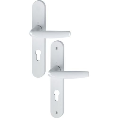Ensemble de porte plaque large Atlanta HOPPE 1530/300M blanc 9016 - Clé i - entr.70 ép.58/67 - 2834691