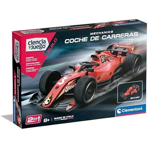 Jeu De Construction - Clementoni - Voiture De Course - 2 Modèles - Mécanique Et Ingénierie