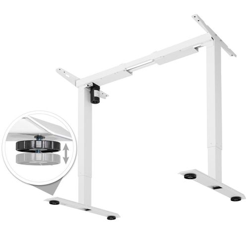 Bureau Assis Debout Meuble Acier (Piètement) 3 Fonctions 1 Moteur Blanc Helloshop26 08_0000388