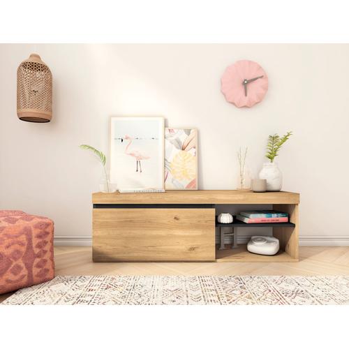 Set Naturale Buffet-Meuble Tv 120cm Chêne Noir