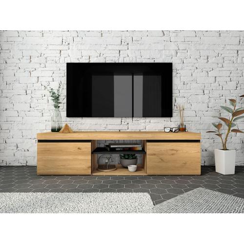 Set Naturale Buffet-Meuble Tv 140cm Chêne Noir