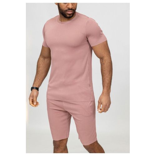 Ensemble Short,Tshirt Rose Homme
