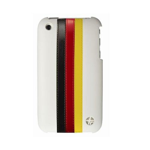 Coque Trexta Cuir Blanc Snap On It Motif Allemagne Pour Iphone 3g 3gs