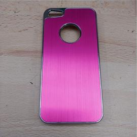 Coque Aluminium Chrome Brosse Pour Iphone 5 / 5s Fushia