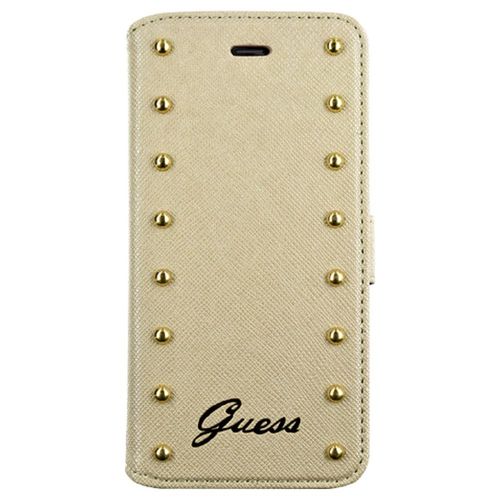 Etui Folio Guess Rivet Cloute Pour Apple Iphone 6 Plus Et 6s Plus Beige