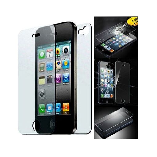 Film De Protection Verre Trempé Pour IPhone 4/4S - Avant Et Arrière - Sous Blister - Neuf