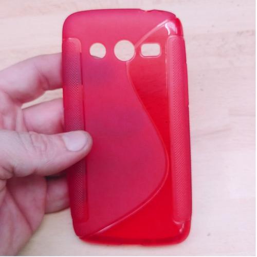 Coque Silicone Facon S Samsung Galaxy Core 4g G386 Rouge