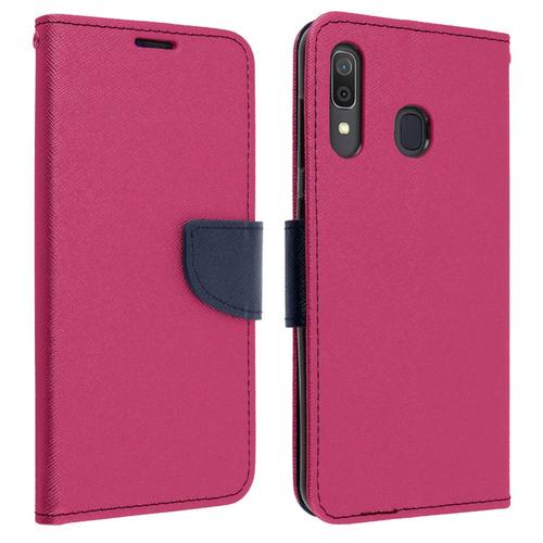 Coque Housse Etui Folio Portefeuille Fancy Samsung Galaxy S7 Edge Plus G938 Rose